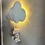 Lampe Nuage Handmade avec Ourson sur Balançoire et Lumière LED Douce