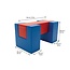 Foam blocks balance bridge in red/blue for climbing, balancing & play