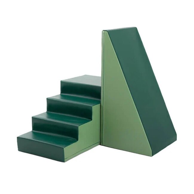 Blocs en mousse toboggan XL vert pour grimper, glisser & jouer