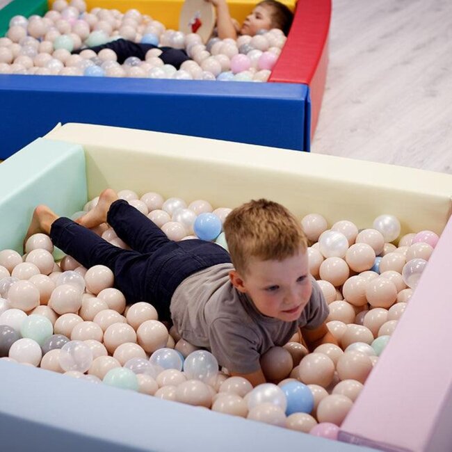 Zachte Pastel Foamblokken Ballenbak – Veilig en Creatief Speelplezier voor Baby’s en Peuters
