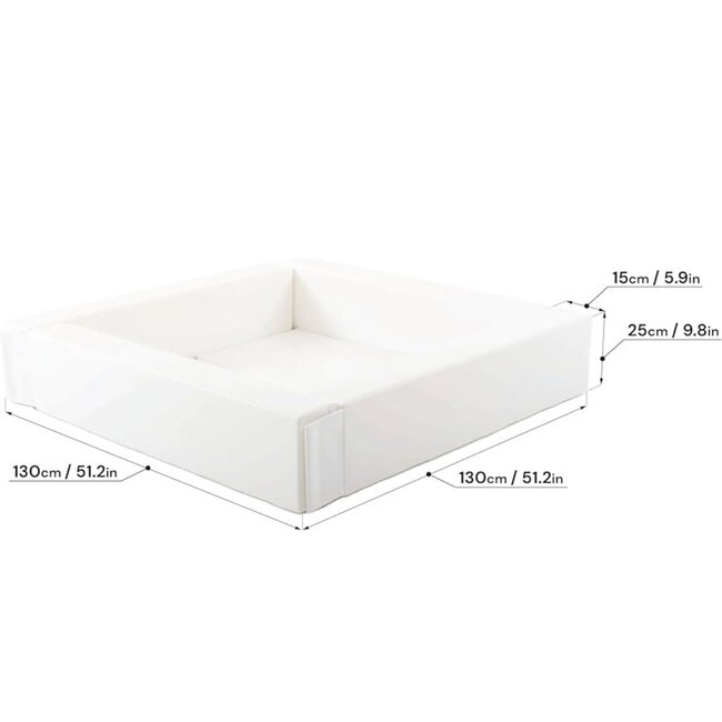 Soft foam block ball pit in white – Safe and fun play for babies and toddlers