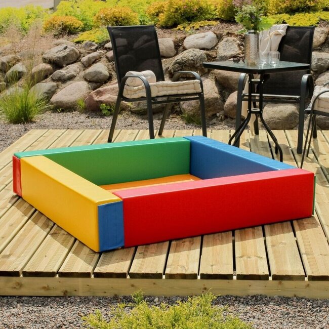 Piscine à balles en mousse aux couleurs primaires – Jeu sûr et créatif pour bébé et tout-petit