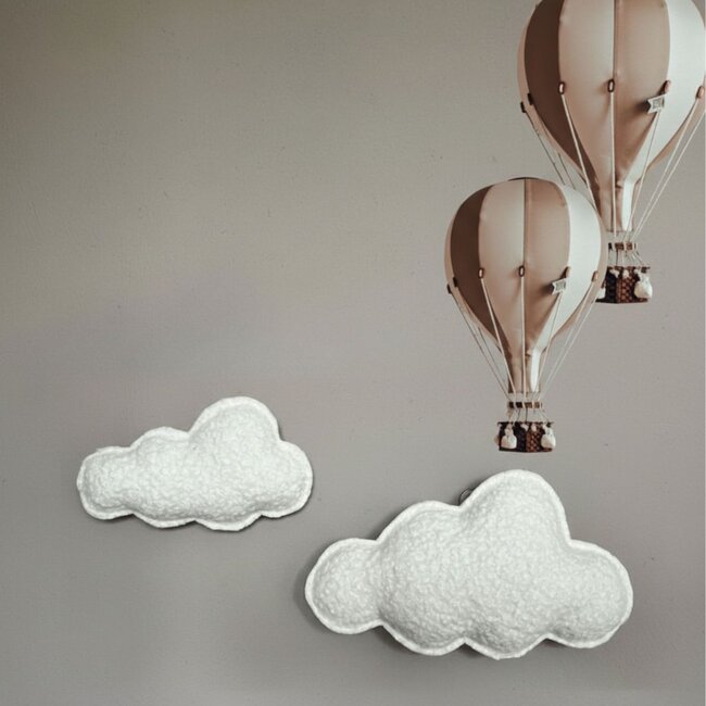 Beautiful 2-piece cloud wall decor set for a soft and cozy nursery or kids’ room