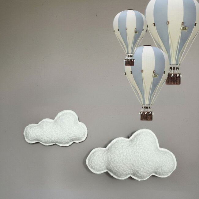 Beautiful 2-piece cloud wall decor set for a soft and cozy nursery or kids’ room