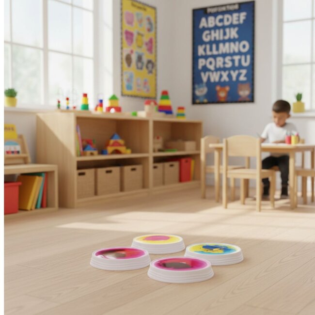 Interaktive LED-Trittsteine für Kinder | 4er-Set für Gleichgewicht und sensorische Förderung