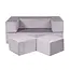 Foam Blocks Kids Bench Made of Soft Foam | Grey