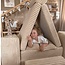 Modulares Montessori-Spielbank aus weichem Schaum mit Waffle-Bezug | Caramel