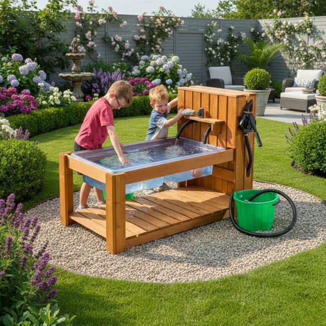Pump In Pump Out – Double Water Pump Station for Sensory and Creative Outdoor Play