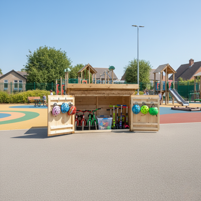 Houten Buiten Fiets- en Driewieleropslag – Veilig en Duurzaam