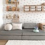 Luxus Montessori Spielsofa aus Grau Velvet – modulares Set