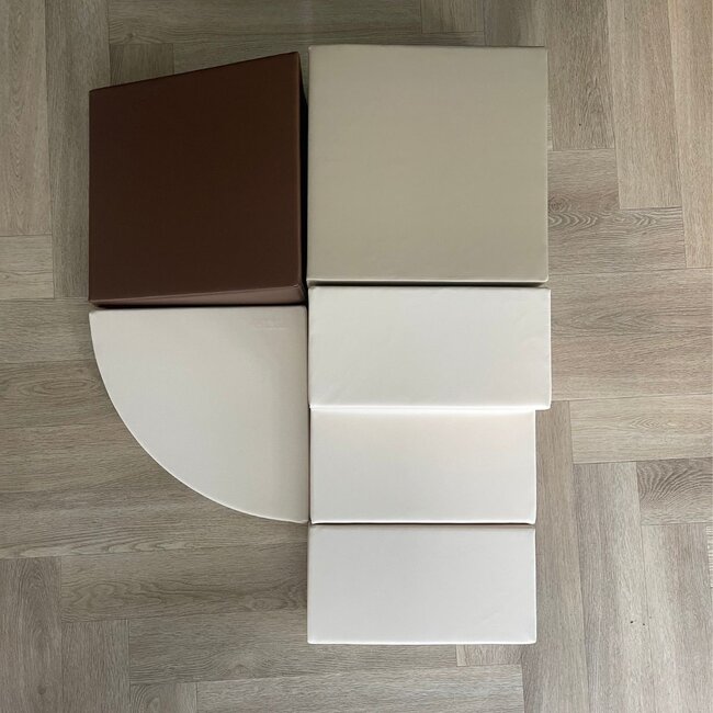 Schaumstoffblöcke Set Corner in Beige – sicher, weich & motorikfördernd