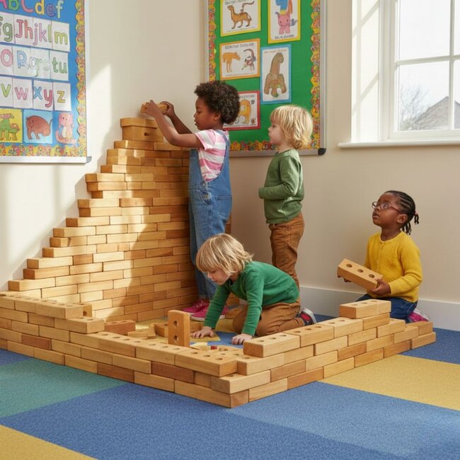 Briques en bois légères | Lots de 30, 60 ou 90 blocs