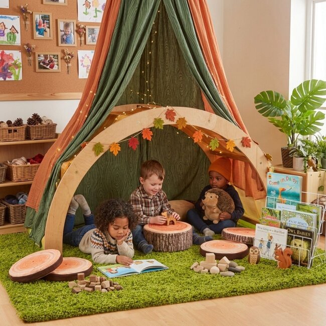 Mini Rafiki Indoor Arch House | Cozy Playhouse for Home, Role Play & Reading