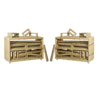 Cosy Block Trolleys and Building Blocks 50-Piece Set