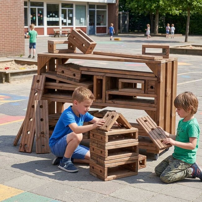 Imagineering & Deckciting Chariots à Blocs 25 pièces pour Jeu Créatif et Ouvert