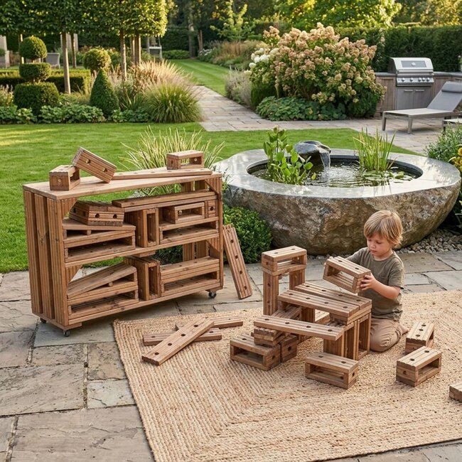 Imagineering & Deckciting Blocktrolley 25-teiliges Set für Kreatives Offenes Spiel