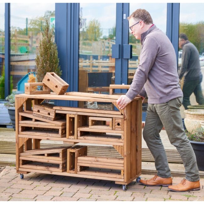 Imagineering & Deckciting Block Trolley 25-Piece Set for Creative Open-Ended Play