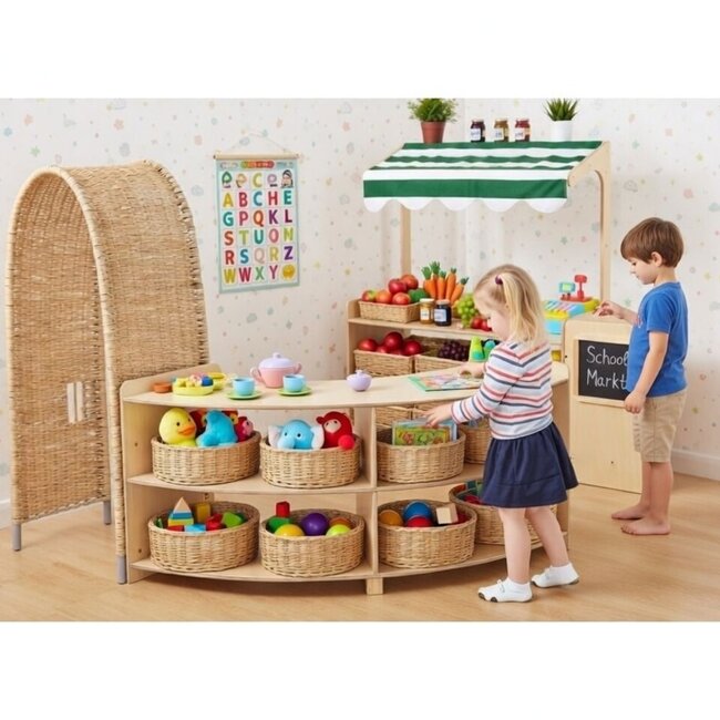 Open Role Play Corner - Rookie | 5-Piece Wooden Set for Creative Role Play and Teamwork