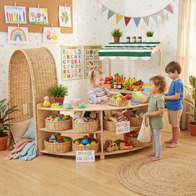 Open Role Play Corner - Rookie | 5-Piece Wooden Set for Creative Role Play and Teamwork