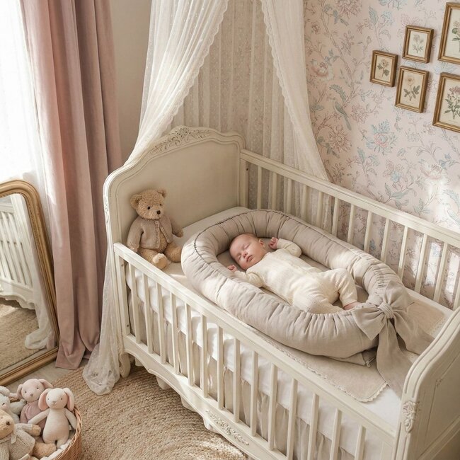 Luxe Linnen Babynestje Beige – Comfortabel & Veilig Slapen
