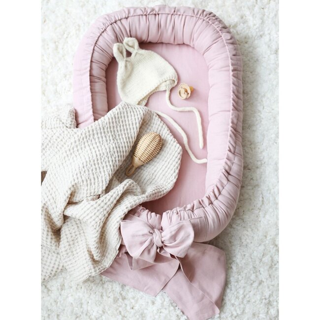 Luxe Linnen Babynestje Roze – Comfortabel & Veilig Slapen