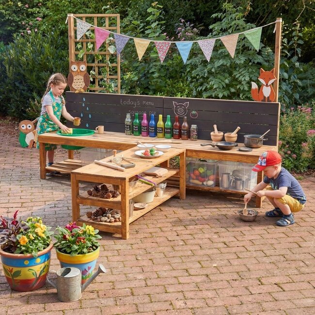 Houten T-werktafel voor de Onderbouw – Modulair & 48cm Hoog