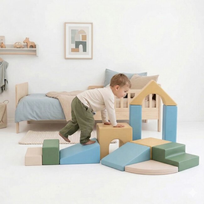 Blocs en Mousse  pour Ramper et Construire – 10 pièces