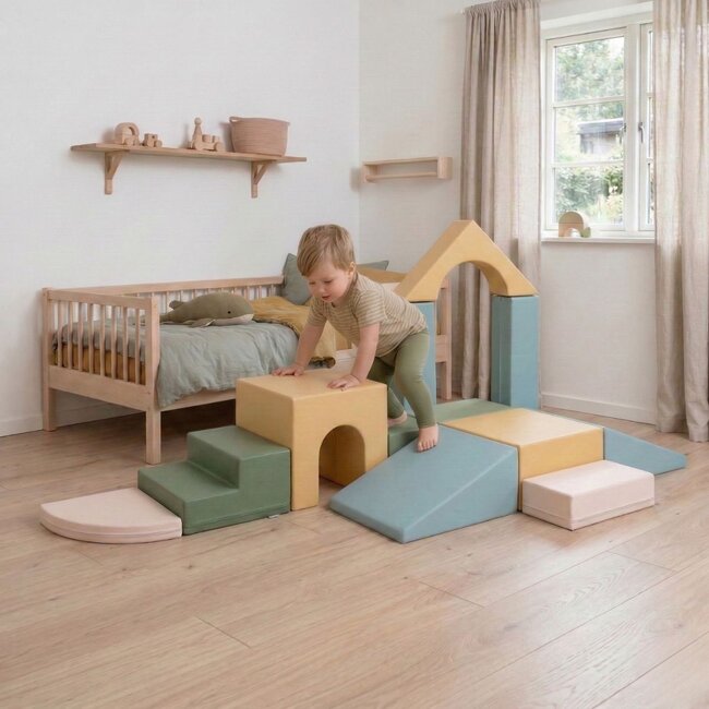 Schaumstoff-Bausteine zum Krabbeln und Bauen – 10-teilig