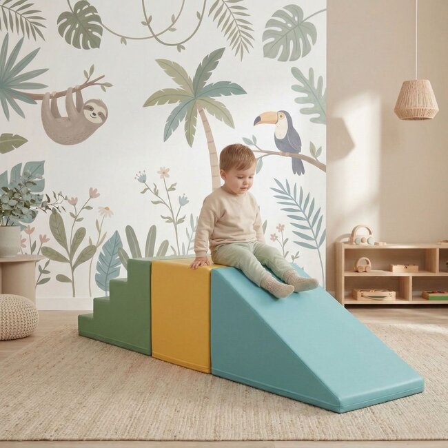 Modulaire Foam Blokken Glijbaan XXL met Extra Tussenblok