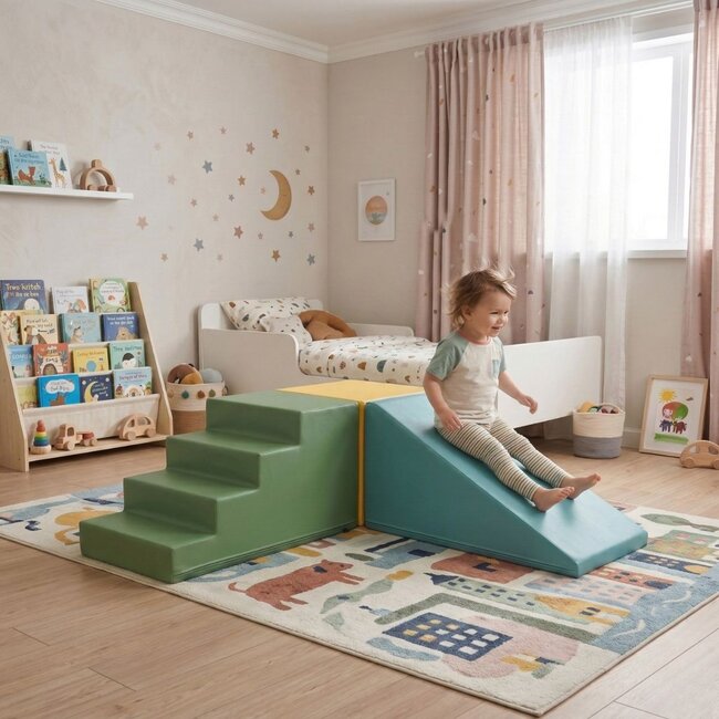 Modulaire Foam Blokken Glijbaan XXL met Extra Tussenblok