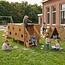 Toddler Play Bridge Wooden Outdoor Play Circuit with Peephole Windows