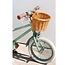 Kinderfiets 14 inch Forest Green met Rieten Mandje