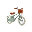 Kinderfiets 14 inch Forest Green met Rieten Mandje