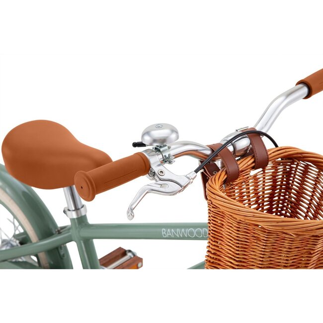 Vélo Enfant  14 pouces Forest Green avec Panier en Osier