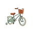 Kinderfahrrad 14 Zoll Forest Green mit Weidenkorb