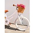 Kinderfiets 14 inch roze met Rieten Mandje