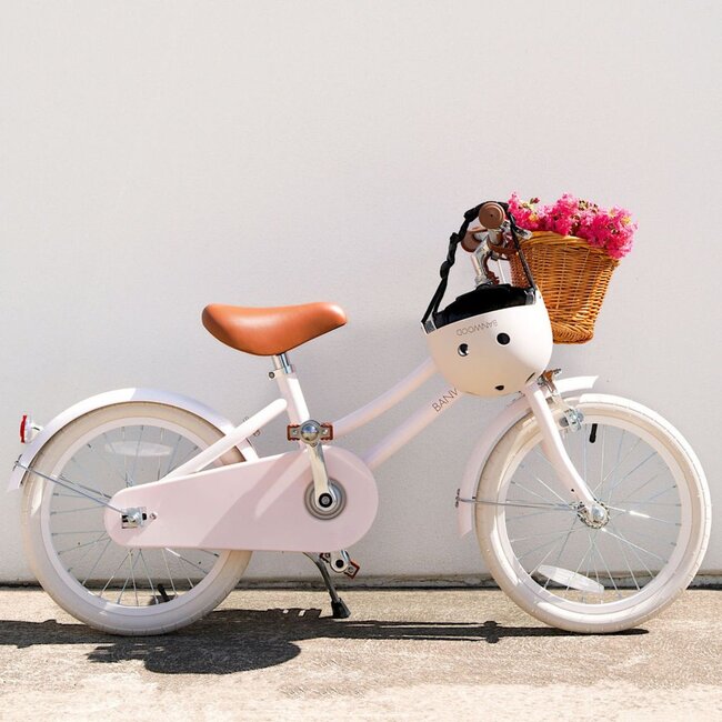 Kinderfahrrad 14 Zoll Rosa mit Weidenkorb