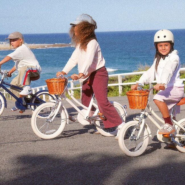 Vélo Enfant  14 pouces rose avec Panier en Osier