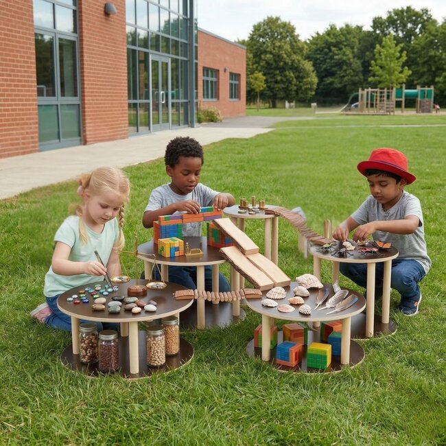 Holz-Spielplateaus 5er-Set - Small World Spielewelt