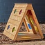 Crawl Through Playhouse Forest Fern - Wooden Climbing Triangle with Coloured Windows