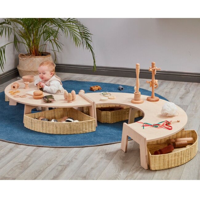 Baby houten kruipring & beweegcircel – Interactieve Ontdekkingszone