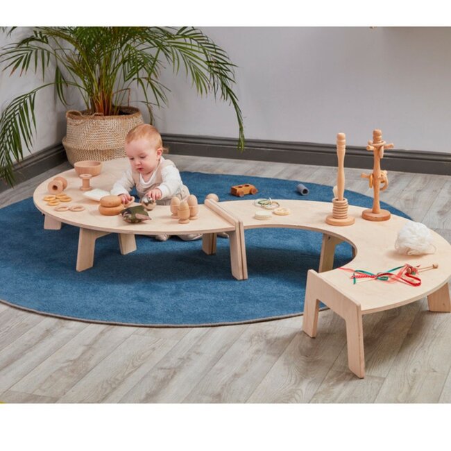 Baby cercle d'éveil & parcours de motricité en bois – Zone d'Exploration Interactive