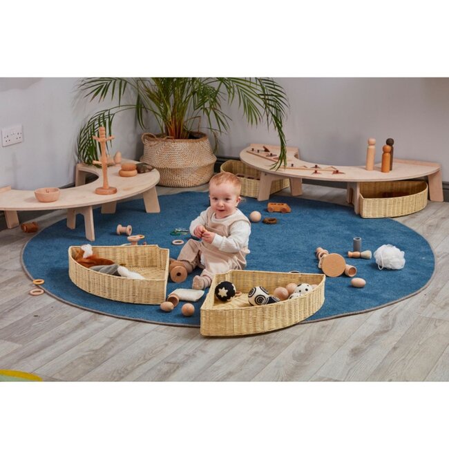 Baby cercle d'éveil & parcours de motricité en bois – Zone d'Exploration Interactive