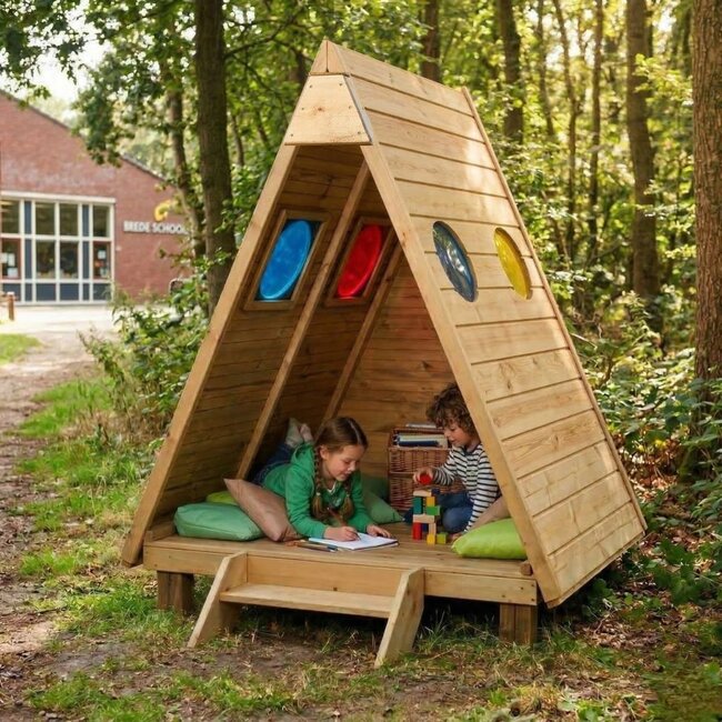 Spielhaus Forest Fern – magisches Outdoor-Spielhaus für Kinder ab 3 Jahren, mit Sichtfenstern für Fantasie und Natur