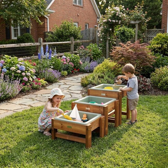 Cascading Water Tables Set – 3 Separate Exploration Tables for Water and Sand