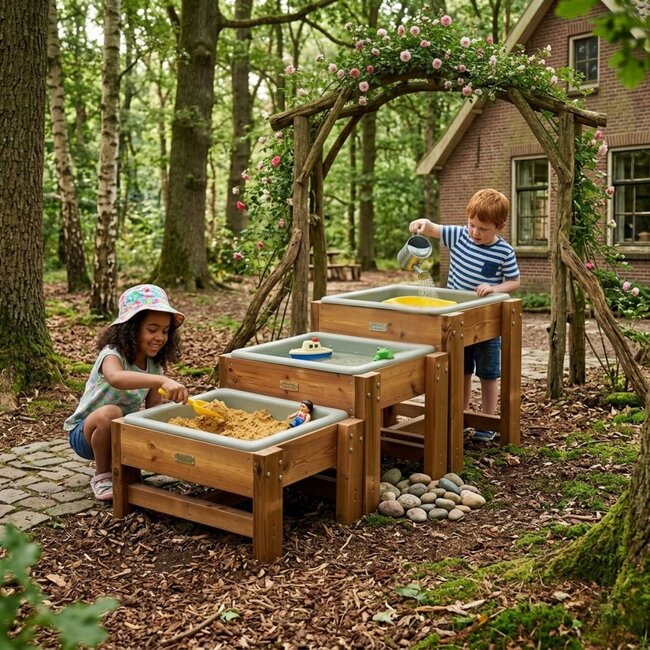 Set de Tables à Eau en Cascade Eduplay – 3 Tables d'Éveil Séparées pour l'Eau et le Sable