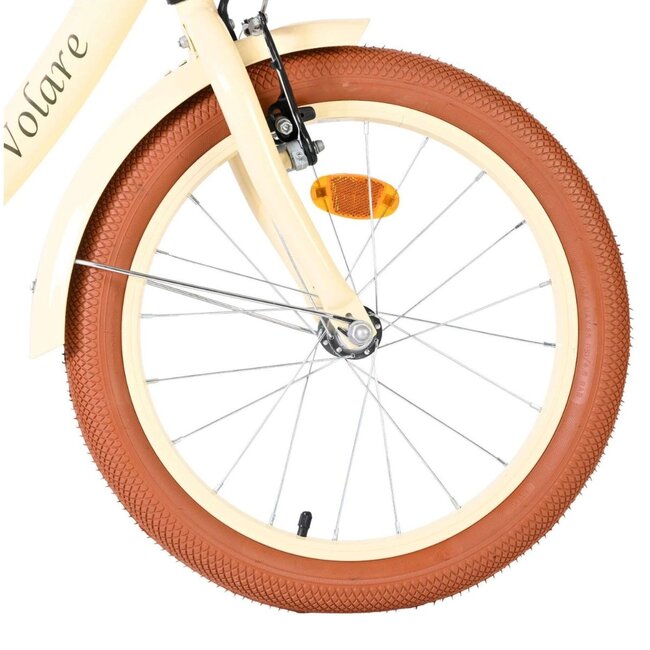 Girls Bike 18 inch with Basket and Rear Carrier (4-7 years) – Crème