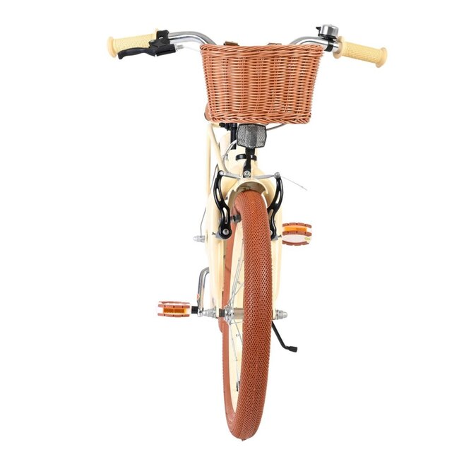 Girls Bike 18 inch with Basket and Rear Carrier (4-7 years) – Crème