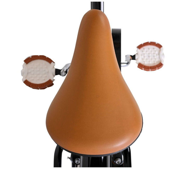 Stoere Meisjesfiets 18 inch met Voormandje en Bagagedrager (4-7 jaar) – Zwart