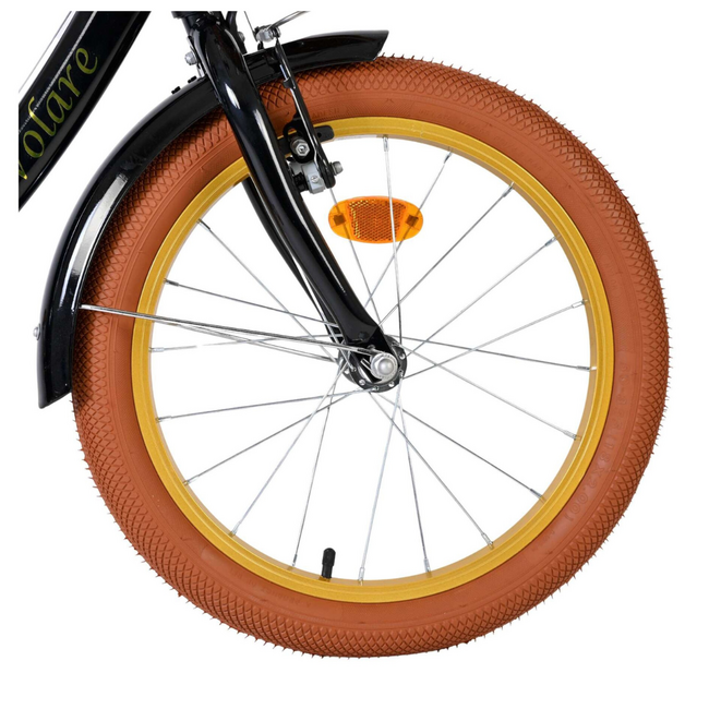 Schickes Mädchenfahrrad 18 Zoll mit Korb und Gepäckträger (4-7 Jahre) – Schwarz